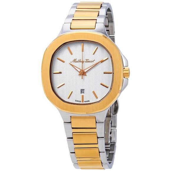 NWT Authentic Mathey-Tissot Evasion White Dial Two-Tone Men's Watch - Picture 1 of 3